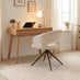 Anika Cream Fabric Swivel Office Chair