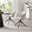 2x Anika Cream Fabric Swivel Dining Chairs