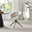 2x Anika Cream Fabric Swivel Dining Chairs