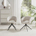 2x Anika Cream Fabric Swivel Dining Chairs