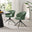 2x Anika Green Fabric Swivel Dining Chairs