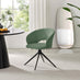 2x Anika Green Fabric Swivel Dining Chairs