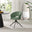 2x Anika Green Fabric Swivel Dining Chairs