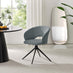 2x Anika Grey Fabric Swivel Dining Chairs