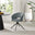 2x Anika Grey Fabric Swivel Dining Chairs