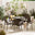 Antigua Brown Rattan 4 Seat Round Table Garden Dining Set