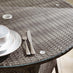 Antigua Brown Rattan 4 Seat Round Table Garden Dining Set