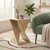 Ararat Square Light Oak Wood Side Table