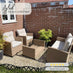 Arizona Beige Rattan 4 Seat Garden Sofa & Chairs Set