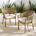 Asa Wood & Wicker 4 Seat Garden Dining Set