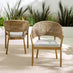 Asa Wood & Wicker 6 Seat Garden Dining Set