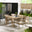 Asa Wood & Wicker 4 Seat Garden Dining Set