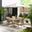 Asa Wood & Wicker 4 Seat Garden Dining Set