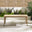 Asa Wood & Wicker 6 Seat Benches & Chairs Garden Dining Set