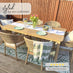 Asa Wood & Wicker 6 Seat Garden Dining Set