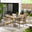 Asa Wood & Wicker 6 Seat Garden Dining Set