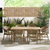 Asa Wood & Wicker 6 Seat Garden Dining Set