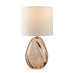 Aurelia Brown Glass & White Table Lamp
