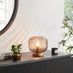 Aurelia Small Brown Glass Touch Dimmable Table Lamp