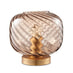 Aurelia Small Brown Glass Touch Dimmable Table Lamp