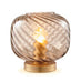 Aurelia Small Brown Glass Touch Dimmable Table Lamp