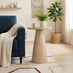 Axis Round White Oak Wood Side Table
