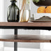 Adley Round Wood and Black Metal Storage 4 Seater Dining Table