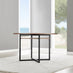 Adley Round Wood and Black Metal Storage 4 Seater Dining Table