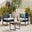 Algarve Black Rattan 2 Seat Garden Bistro Set