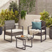 Algarve Grey Rattan 2 Seat Garden Bistro Set