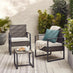 Algarve Grey Rattan 2 Seat Garden Bistro Set