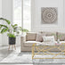 Amalfi Rectangular Glass and Gold Coffee Table
