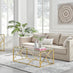 Amalfi Gold Chrome Console Table