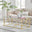Amalfi Rectangular Glass and Gold Coffee Table