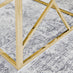 Amalfi Rectangular Glass and Gold Coffee Table