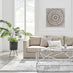 Amalfi Rectangular Glass and Silver Coffee Table