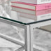 Amalfi Rectangular Glass and Silver Coffee Table