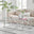 Amalfi Rectangular Glass and Silver Coffee Table