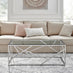 Amalfi Rectangular Glass and Silver Coffee Table