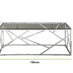 Amalfi Rectangular Glass and Silver Coffee Table