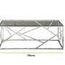 Amalfi Rectangular Glass and Silver Coffee Table