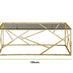 Amalfi Rectangular Glass and Gold Coffee Table