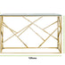 Amalfi Gold Chrome Console Table