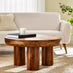 Amy Round Solid Mango Wood Coffee Table