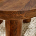 Amy Round Solid Mango Wood Coffee Table