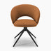 Anika Terracotta Orange Fabric Swivel Office Chair