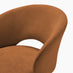 2x Anika Terracotta Orange Fabric Swivel Dining Chairs
