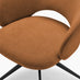 Anika Terracotta Orange Fabric Swivel Office Chair