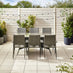 Antigua Grey Rattan 6 Seat Garden Dining Set