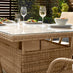 Antigua Beige Rattan 6 Seat Garden Dining Set